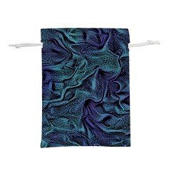 Abstract Blue Wave Texture Patten Lightweight Drawstring Pouch (m) by Bangk1t