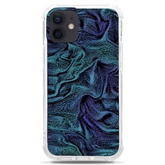 Abstract Blue Wave Texture Patten Iphone 12 Mini Tpu Uv Print Case	 by Bangk1t