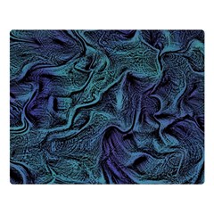 Abstract Blue Wave Texture Patten Premium Plush Fleece Blanket (large) by Bangk1t