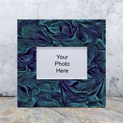 Abstract Blue Wave Texture Patten White Box Photo Frame 4  X 6  by Bangk1t