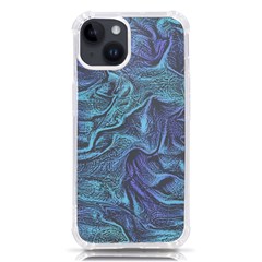 Abstract Blue Wave Texture Patten Iphone 14 Tpu Uv Print Case by Bangk1t