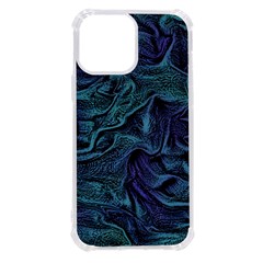 Abstract Blue Wave Texture Patten Iphone 13 Pro Max Tpu Uv Print Case by Bangk1t