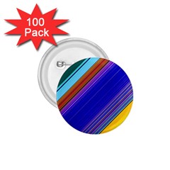 Color Lines Slanting Green Blue 1 75  Buttons (100 Pack) 