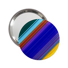 Color Lines Slanting Green Blue 2 25  Handbag Mirrors by Bangk1t