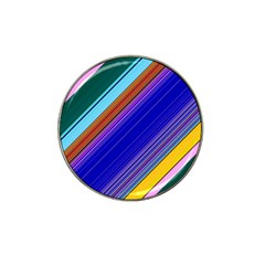 Color Lines Slanting Green Blue Hat Clip Ball Marker