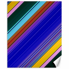 Color Lines Slanting Green Blue Canvas 16  X 20  by Bangk1t