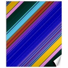 Color Lines Slanting Green Blue Canvas 20  X 24  by Bangk1t