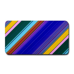 Color Lines Slanting Green Blue Medium Bar Mat by Bangk1t