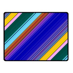 Color Lines Slanting Green Blue Fleece Blanket (small) by Bangk1t