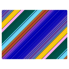 Color Lines Slanting Green Blue Two Sides Premium Plush Fleece Blanket (extra Small) by Bangk1t