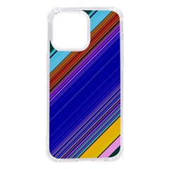 Color Lines Slanting Green Blue Iphone 14 Pro Max Tpu Uv Print Case