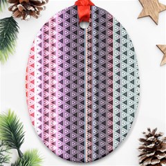 Triangle Stripes Texture Pattern Ornament (oval) by Bangk1t