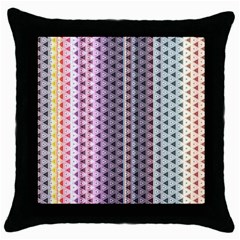 Triangle Stripes Texture Pattern Throw Pillow Case (black) by Bangk1t