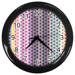 Triangle Stripes Texture Pattern Wall Clock (black) by Bangk1t