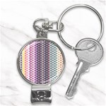 Triangle Stripes Texture Pattern Nail Clippers Key Chain Front