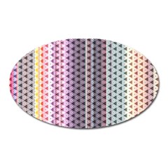 Triangle Stripes Texture Pattern Oval Magnet