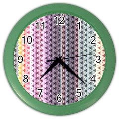 Triangle Stripes Texture Pattern Color Wall Clock by Bangk1t