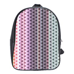 Triangle Stripes Texture Pattern School Bag (large) by Bangk1t