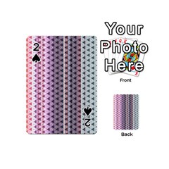 Triangle Stripes Texture Pattern Playing Cards 54 Designs (mini) by Bangk1t