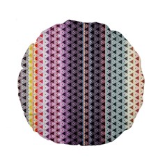 Triangle Stripes Texture Pattern Standard 15  Premium Flano Round Cushions by Bangk1t