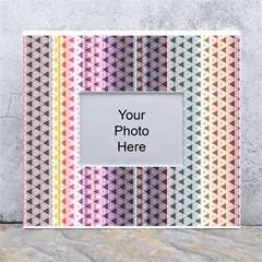 Triangle Stripes Texture Pattern White Wall Photo Frame 5  X 7  by Bangk1t