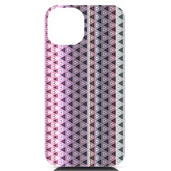 Triangle Stripes Texture Pattern Iphone 14 Black Uv Print Case by Bangk1t