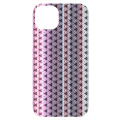 Triangle Stripes Texture Pattern Iphone 14 Plus Black Uv Print Case by Bangk1t