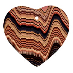 Jagged Pink Amplitude Waves Ornament (heart)