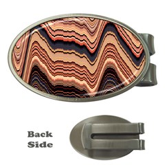 Jagged Pink Amplitude Waves Money Clips (oval)  by Bangk1t