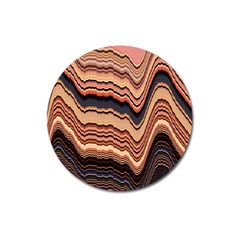 Jagged Pink Amplitude Waves Magnet 3  (round)