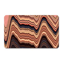 Jagged Pink Amplitude Waves Magnet (rectangular)