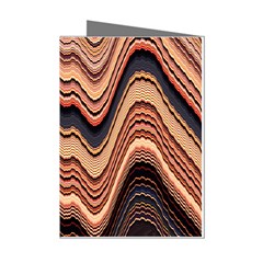 Jagged Pink Amplitude Waves Mini Greeting Cards (pkg Of 8) by Bangk1t