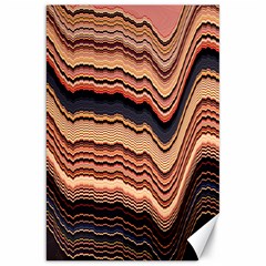 Jagged Pink Amplitude Waves Canvas 20  X 30  by Bangk1t