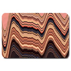 Jagged Pink Amplitude Waves Large Doormat by Bangk1t