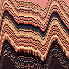 Jagged Pink Amplitude Waves Play Mat (rectangle) by Bangk1t