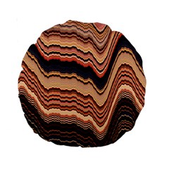 Jagged Pink Amplitude Waves Standard 15  Premium Round Cushions by Bangk1t