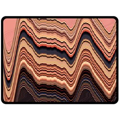 Jagged Pink Amplitude Waves Two Sides Fleece Blanket (large) by Bangk1t