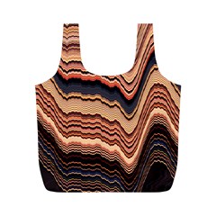 Jagged Pink Amplitude Waves Full Print Recycle Bag (m) by Bangk1t