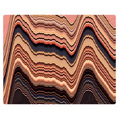 Jagged Pink Amplitude Waves Two Sides Premium Plush Fleece Blanket (medium) by Bangk1t