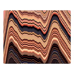 Jagged Pink Amplitude Waves Two Sides Premium Plush Fleece Blanket (large) by Bangk1t