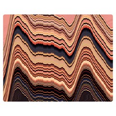 Jagged Pink Amplitude Waves Premium Plush Fleece Blanket (medium) by Bangk1t