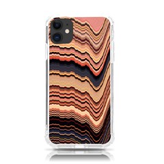 Jagged Pink Amplitude Waves Iphone 11 Tpu Uv Print Case by Bangk1t