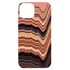 Jagged Pink Amplitude Waves Iphone 14 Black Uv Print Case by Bangk1t