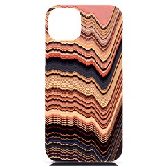 Jagged Pink Amplitude Waves Iphone 14 Plus Black Uv Print Case by Bangk1t