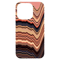 Jagged Pink Amplitude Waves Iphone 14 Pro Black Uv Print Case by Bangk1t