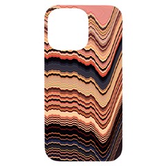 Jagged Pink Amplitude Waves Iphone 14 Pro Max Black Uv Print Case