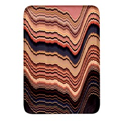 Jagged Pink Amplitude Waves Rectangular Glass Fridge Magnet (4 Pack)