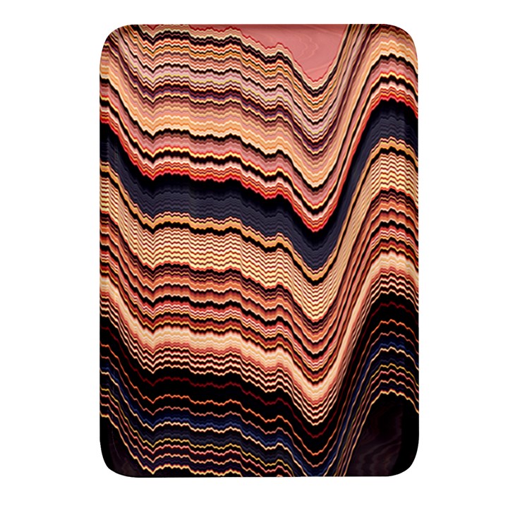 Jagged Pink Amplitude Waves Rectangular Glass Fridge Magnet (4 pack)