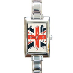 Union Jack England Uk United Kingdom London Rectangle Italian Charm Watch by Bangk1t