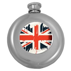 Union Jack England Uk United Kingdom London Round Hip Flask (5 Oz) by Bangk1t